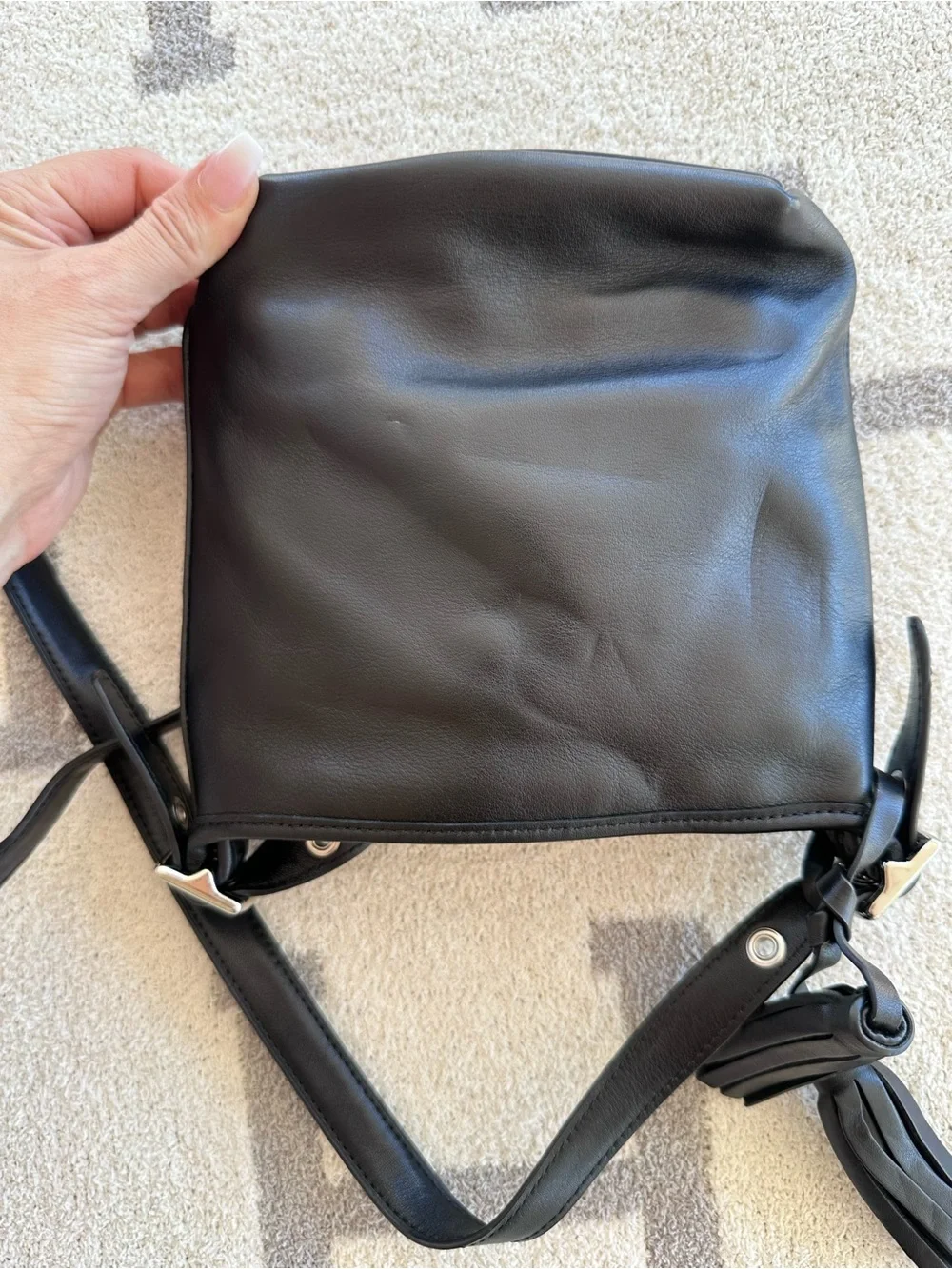 Coach Black Leather Crossbody legacy small